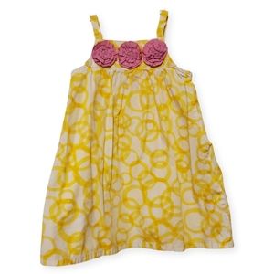 OshKosh Yellow Pink Floral Summer Dress 24M